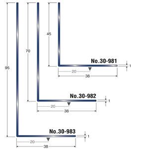 二重床金物　75mm用　穴有　ステンレス製（SUS304 18.8cr）