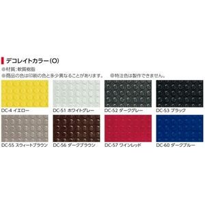 ノンスリップ　デコレイト　塩ビタイル・長尺シート用　ステンレス製SUS304(18.8cr)　（O)丸型　穴有（タイヤ付）