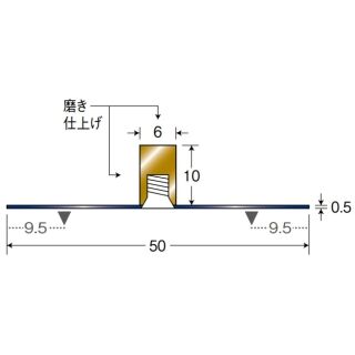 床金物（フラットバー）　真鍮製　板付きビス止め（両面）