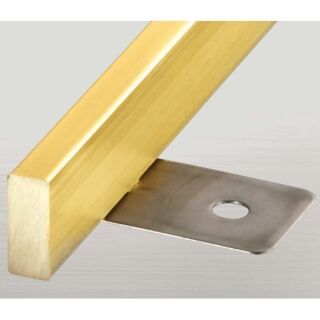 床金物（フラットバー）　真鍮製　板付きビス止め（片面）