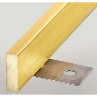 床金物（フラットバー）　真鍮製　板付きビス止め（片面）