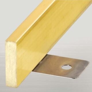 床金物（フラットバー）　真鍮製　板付きビス止め（片面）