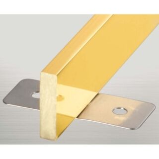 床金物（フラットバー）　真鍮製　板付きビス止め（両面）