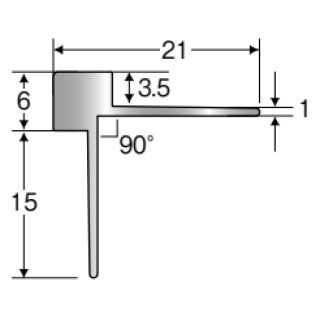 不燃化粧板用　出隅ジョイナー　Verta J111