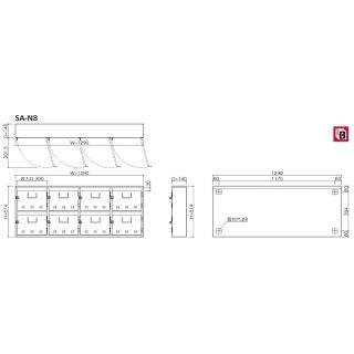 集合郵便受箱　8戸用
