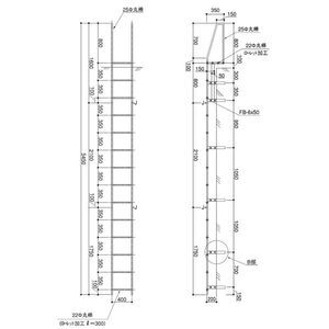 塔屋タラップ 下水道事業団型 H-15-1(平成12年度) 本体 ステン304バフ#400研磨
