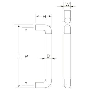 フィットハンドル（片面用）（座無）(24Φ)