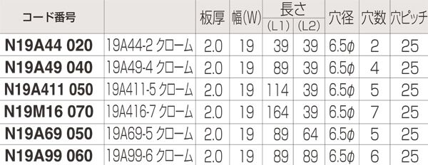 ジョイント金具　19型L（鉄）