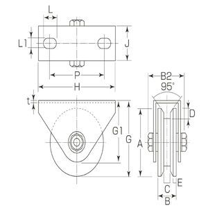 オールステンレス　枠付重量車（V型）