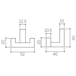 レクタングルフックダブル