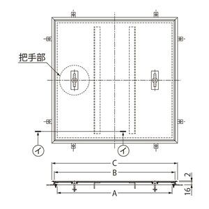 樹脂タイル張物用（適用床材：2.8mm以下） 屋内用 一般形 アルミニウム+スチール製 アルミニウム目地 コンクリート下地用