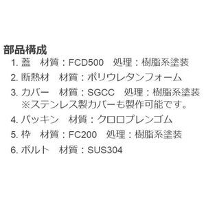 蓄熱槽用（断熱形） 簡易密閉形（簡易防水・防臭形） 角枠 T荷重：T-20 グレードC