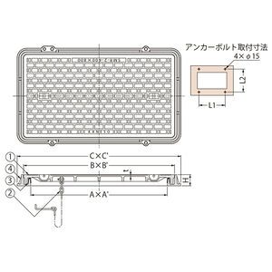 ハンドホール用 簡易密閉形（簡易防水・防臭形） T荷重：T-8