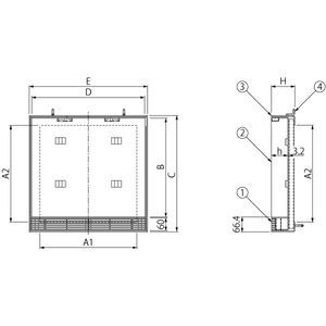 ボーダースリット（スリット幅60mm） T荷重：T-14 蓋+枠セット
