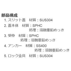 センタースリット（スリット幅60mm） T荷重：T-14　蓋+枠セット