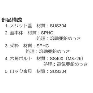 センタースリット（スリット幅60mm） T荷重：T-14　蓋+枠セット