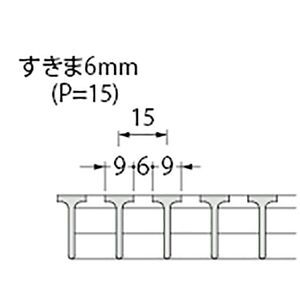 『ステンレス製グレーチング』細目滑り止め模様付　デルタ模様　歩道用　すきま6mm　オープンエンド　T荷重：歩行用