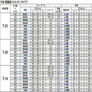 『スチール製グレーチング』細目プレーンタイプ　ボルト固定式　横断溝用（エコノミータイプ）　T荷重：T-14