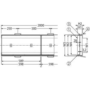 『カラー舗装用みぞ蓋（化粧用スリットみぞ蓋）』タイル用　充填深さ 28mm スチール製（すきま 6mm）　側溝用　シングルスリットタイプ　T荷重：T-14