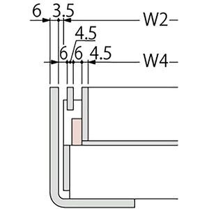 『カラー舗装用みぞ蓋（化粧用スリットみぞ蓋）』タイル用　充填深さ 28mm スチール製（すきま 6mm）　側溝用　シングルスリットタイプ　T荷重：T-14