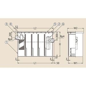 厨房用 パイプ式埋設型　グリース阻集器 T-2仕様