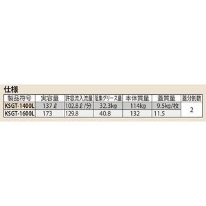 耐火型　厨房用 側溝式床吊型　グリース阻集器