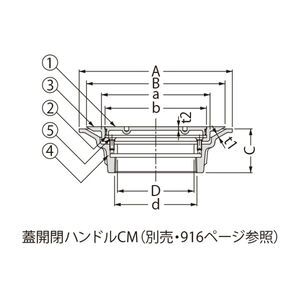シート床用 床上掃除口 鋼管ねじ込用