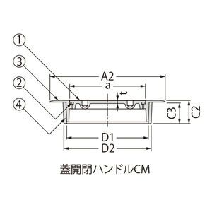 非防水用・化粧型 床上掃除口　ステンレス製 塩ビ管差込用　VP管・VU管兼用