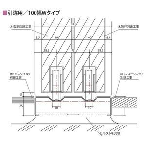 U型ステンレール　100幅Wタイプ <BR>会社名が無いときや会社事務所届け以外は送り先近くの運送会社の営業止め届けになります。マンション・アパート・一般住宅が会社事務所になっている場合も営業止め届けになります。