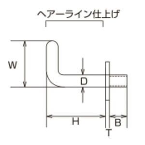 【バラ単位】プチフックL型（カットアンカー付）